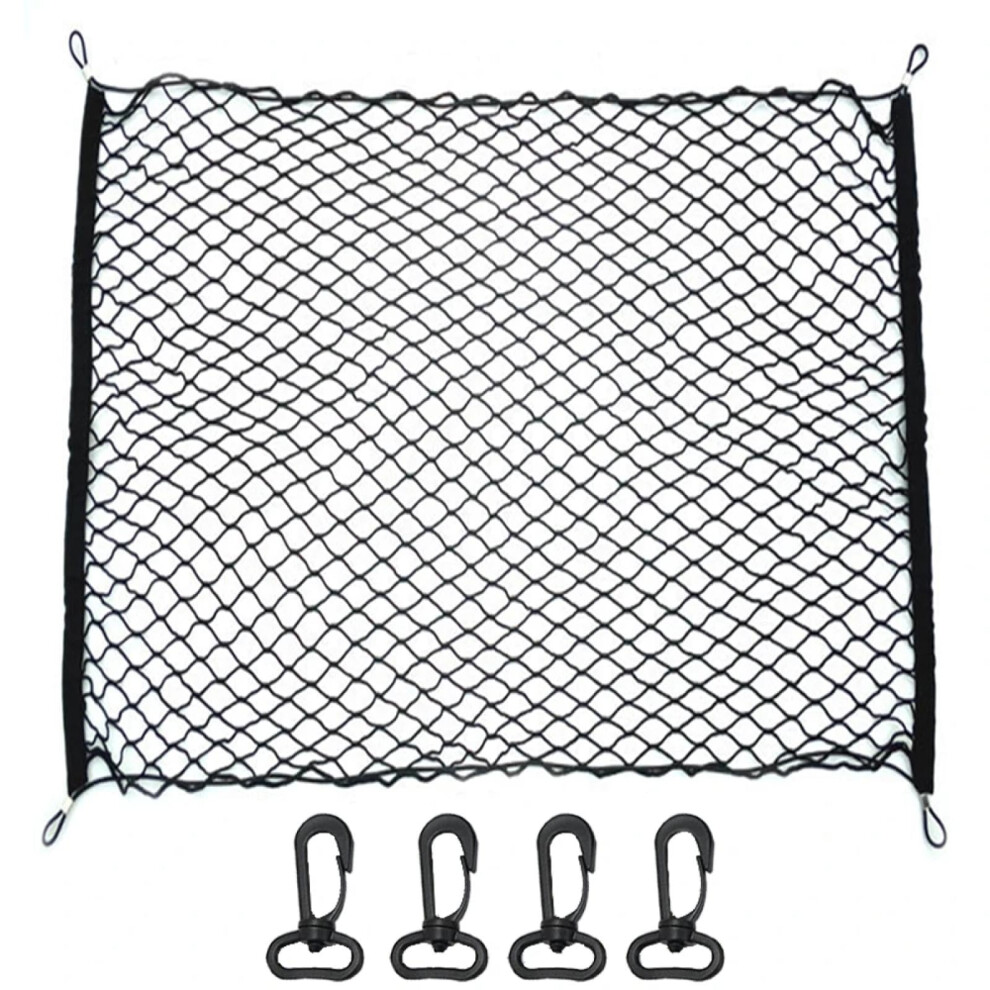 Car Trunk Organizer Net For Toyota Highlander Kluger Xu70 20202023, 70X70cm Elastic Cargo Storage Mesh With Hooks 9771547551003