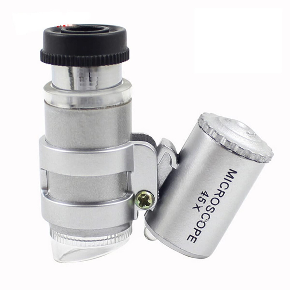 45X Handheld Digital Microscope Accessory with LED Backlight Magnifying Glass for Inspection