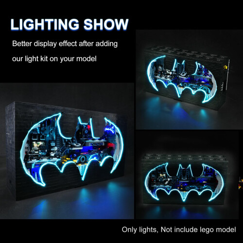 LED Lighting Kit for  76252 Batcave Shadow Box – Precise Color Matching and Easy Part Replacement 1