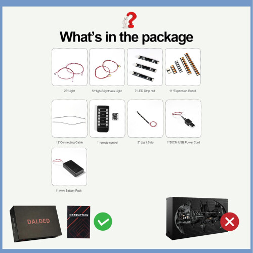 LED Lighting Kit for  76252 Batcave Shadow Box – Precise Color Matching and Easy Part Replacement 2