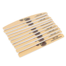 10pcs Reusable Double Sided Yellow Nail Files, Manicure Sandpaper Buffers
