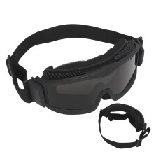 Explosionsfeste Schutzbrille mit austauschbaren Gläsern, Schwarz, 22cm