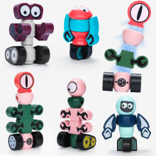 Magnetic Robot Toy and Building Blocks Set for Kids Ages 37 STEM Transformable Learning Playset
