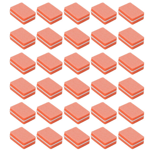 30pcs Orange Mini Nail Buffer Sanding Blocks, Portable Manicure Tool