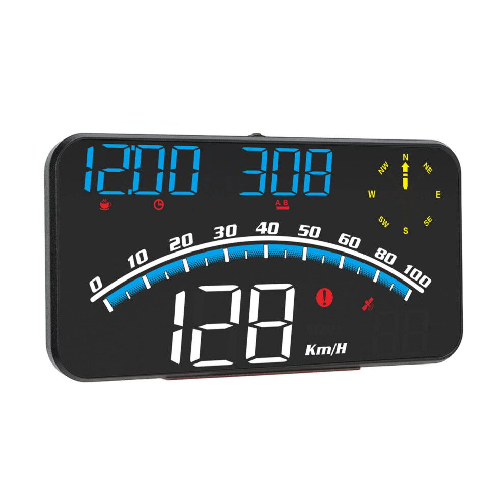 Car Hud Gps Speedometer With Hd Led Display, Smart Speed Alarm, Universal Plug And Play For Cars And Trucks 9330225955207