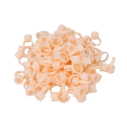 100pcs Silicone Microblading Ink Ring Cup, 13mm Diameter, Microblading & Eyelash Glue Holder 1