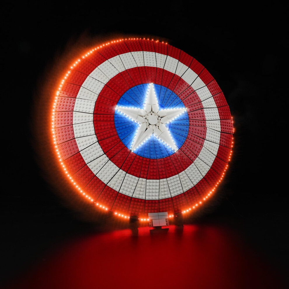 Led Kit For Captain America Shield 76262, Bright Ing For Marvel Display, Easy Installation Light 9455672152259