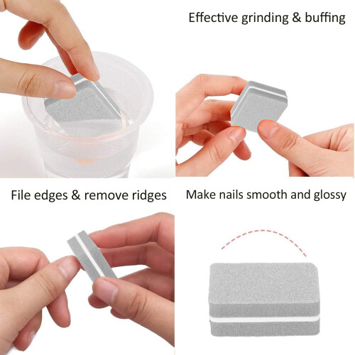 30pcs Gray Nail Buffer Blocks, Portable Manicure Sanding Tool 2