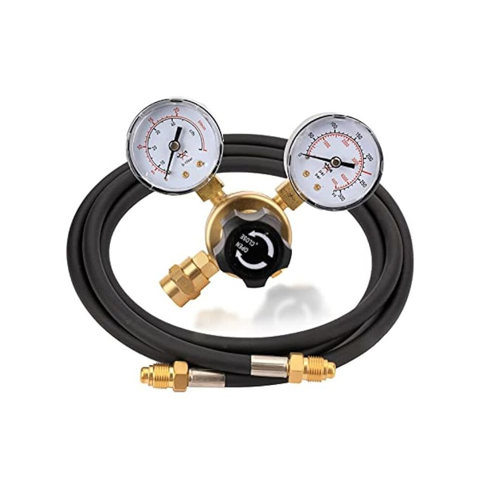 Argon Co2 Regulator Gauge Welding Gas Regulator With 6.6Ft Hose,Cga580 Inlet Connection,0-4500Psi/0-10Bar Input Pressure 6032700188751
