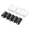 10Pcs Black & White Polyester Sewing Thread, High Strength, 6x3.3cm 15