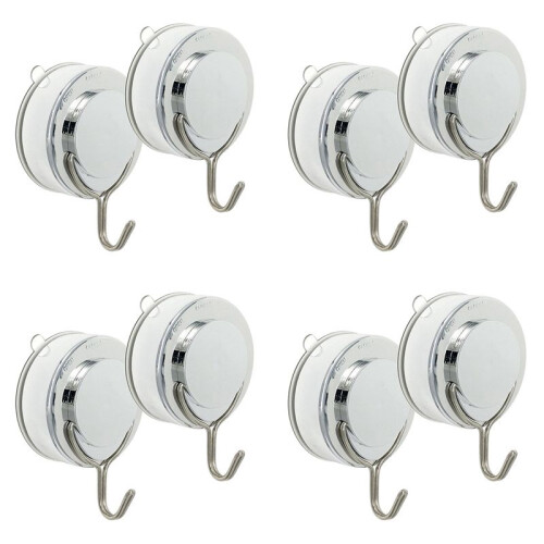 Suction Hook 8 Pack Vacuum Stainless Steel Suction Cup Hooks,Triple Hooks Wall Hook,Bath Towel Hook 1
