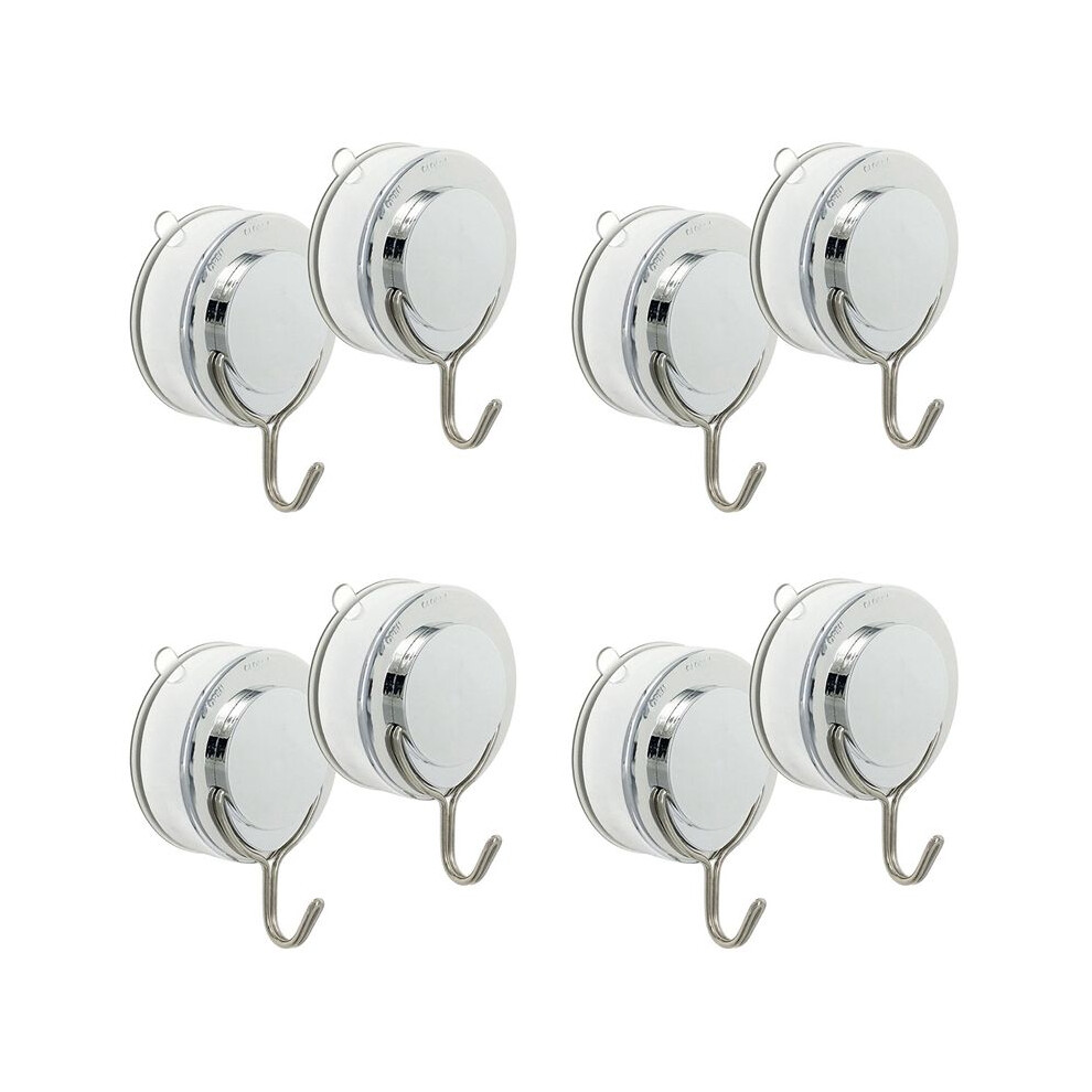 Suction Hook 8 Pack Vacuum Stainless Steel Suction Cup Hooks,Triple Hooks Wall Hook,Bath Towel Hook 6034080276516