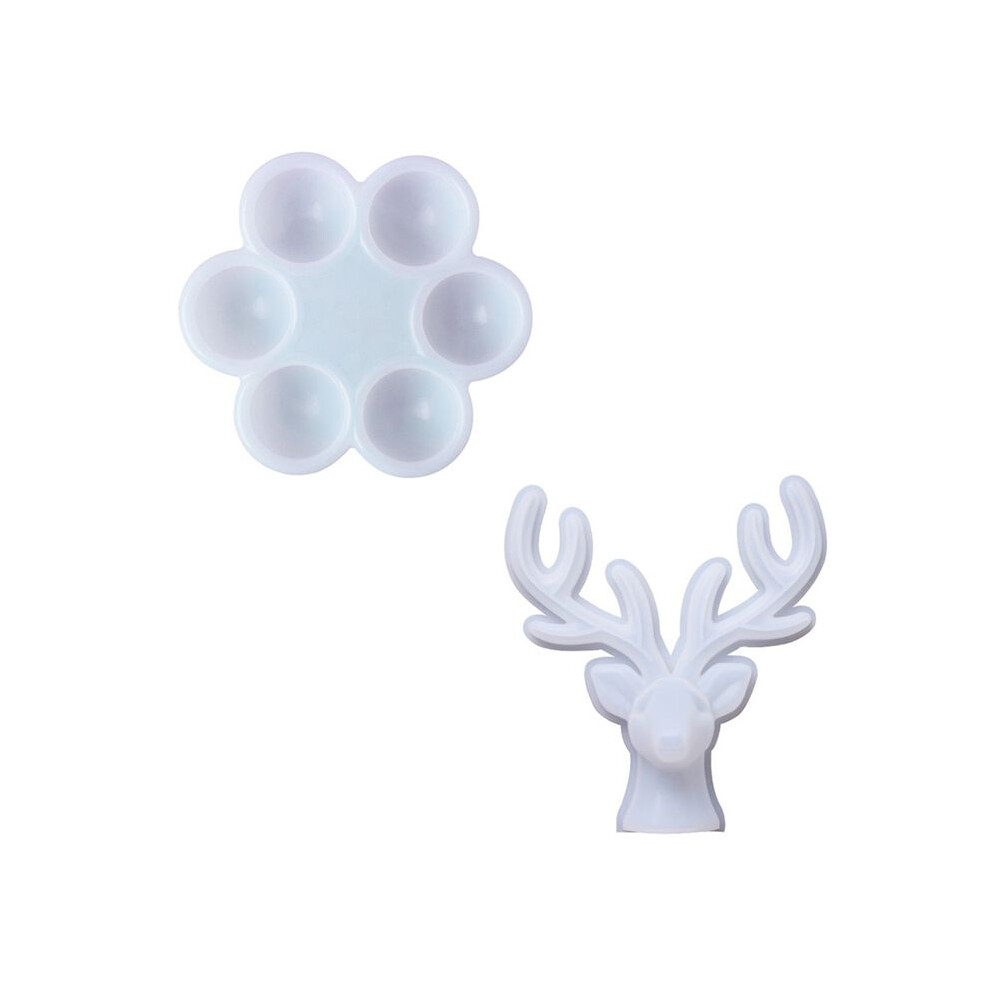 Tauoh Deer Handicraft Resin Mold Kit Box With 6 Bowls. Diy Resin Casting For Candlestick Candy Cosmetic Jewelry Container