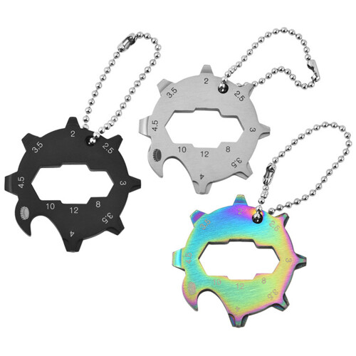 Stainless steels Keychain Tool Card Light-Gray 1titanium colo 1