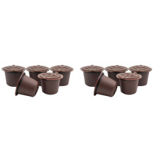 10/Pcs Stainless Steel Filter Reusable Coffee Capsules for Machines(B)