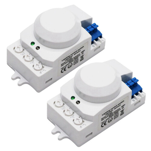 2X 5.8GHz  System LED Microwave 360 Degree Motion Sensor Light  Body Motion Detector,White