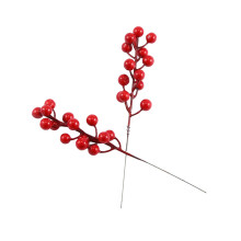 40 Pack 8 Zoll Künstliche Weihnachten Rot Berries Stiele für Christbaumschmuck, DIY Weihnachtskranz