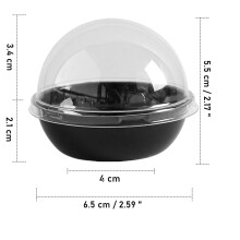 100 Pack Clear Plastic Cupcake Container, Individual Packaging Treat Boxes with Dome Lids for Muffin Macaron