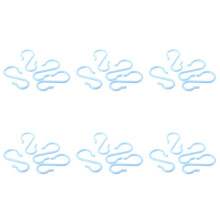 24 x Crochet de Forme de S en Plastique Bleu