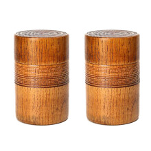 Wooden Tea Pot Handmade Kung Fu Tea Set Portable Travel Tea Storage Candy Nut Coffee Bean Powder Boxed Sealed Can,2 Pcs