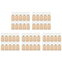 50 Pièces Porte-Clés en Bois Vierge Porte-Clés en Bois Porte-Clés Porte-Clés Personnalisé ou Meilleur Cadeau Artisanat