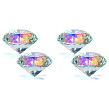 4 Uds 50 mm/ 2 Pulgadas AB Color Diamante Facetado Cristal Arcoíris Pisapapeles Cristal para Decoración de Oficina en Casa Y Favores de Boda