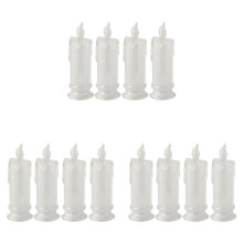 12PCS LED Flameless Candles ,LED Clearance Pillar Candles, Battery Included,Decoracion for Halloween Christmas
