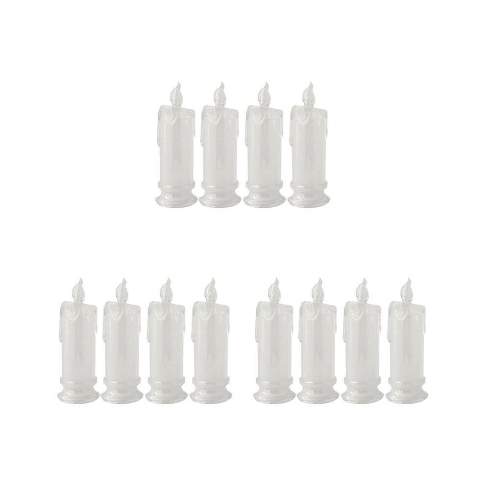 Semoic 12Pcs Led Flameless Candles ,Led Clearance Pillar Candles, Battery Included,Decoracion For Halloween Christmas