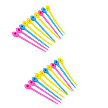 20PCS Food Grade Silicone Bag Ties Cable Management Zip Tie Twist All-Purpose Multi-Use Bag Clip Bread Tie Food Saver