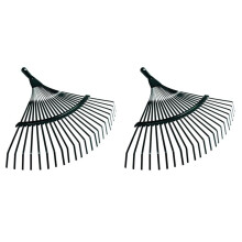 2 Stk 42cm Stahl Ventilator Rechenkopf Ersatz Schwerer Rechen Kopf für Gartengras Terrasse Blätter Blatt Rasen 22 Zähne