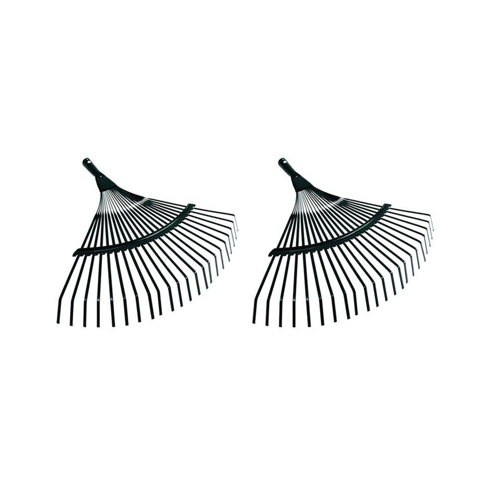Semoic 2 Pcs 42Cm Steel Fan Rake Replacement Heavy Rake For Garden Grass Patio Leaves Leaf Lawn 22 Tooth