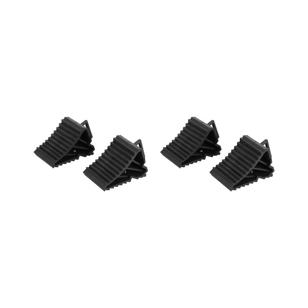 4Pcs Antislip Vehicle Car Truck Wheel Tire Chock Stop Block Black 6032086008094