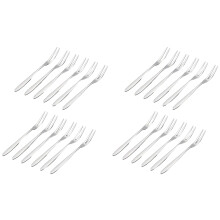 24 PeçAs Garfos de Sobremesa, 5,1 Polegadas de AçO InoxidáVel -Salada Garfo de Frutas Garfos