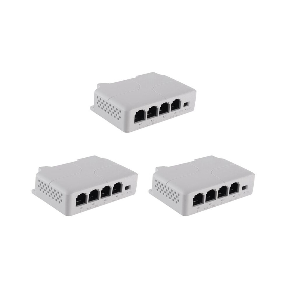 1 To 3 Port Poe Extender Passive Cascadable Ieee802.3af For Ip Port Transmission Extender For Poe Nvr Ip (3Pcs) 6033949153678