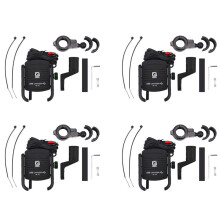 4X Kewiq QC3.0 USB Fast Charging Aluminium Alloy Motorcycle Phone Holder with USB Charger 360 Degree Rotate