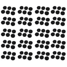120 x Black Plastic 50mm Dia Round Tubing Tube Insert Caps Covers