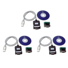 3X USB 2.0 to RS485 -485 RS422 -422 DB9 COM Gerät mit Serieller Schnittstelle Konverter Adapterkabel, Prolific PL2303