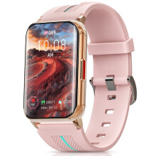 Smart Watch for Android and iOS, 1.47 inch Touch Screen Fitness Tracker with Heart Rate, SpO2 Monitor, IP68 Waterproof Pink