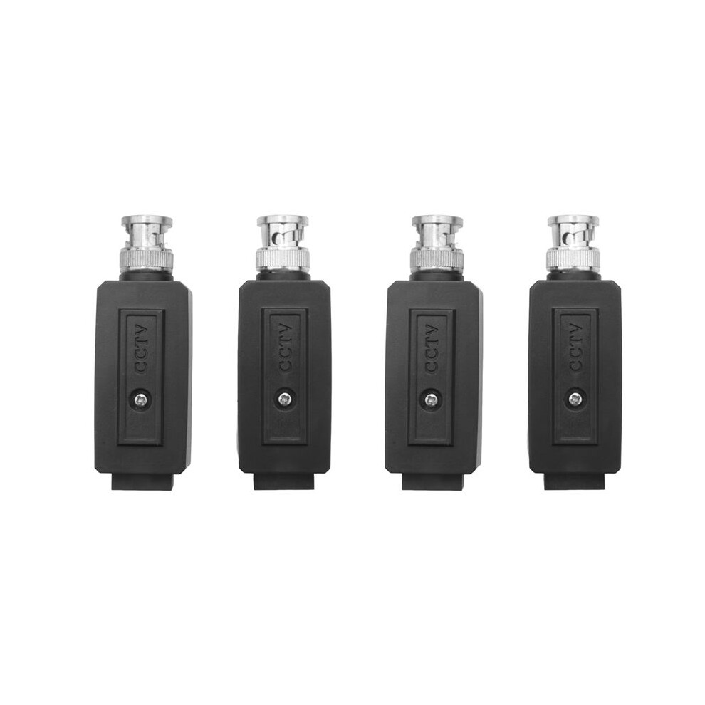 Cctv Camera Coax Bnc Rj45 Utp Cat5 Active Video Balun Transceiver 2Pair Black 6032068190014