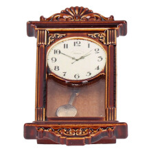 Miniatur-Wohntraum Uhr 1:12 Holzlegierung Klassischer Stil Dekoration