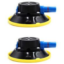 2 Stuks 4,5 Inch 125 mm Concave Vacuümbeker Heavy-Duty Handpompzuignap met M6 Schroefdraad voor Auto's