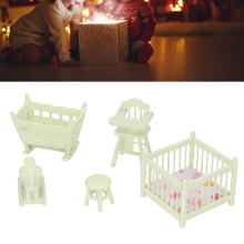 Birch Dollhouse Crib DIY Decor 1:12 Scale Miniature Furniture