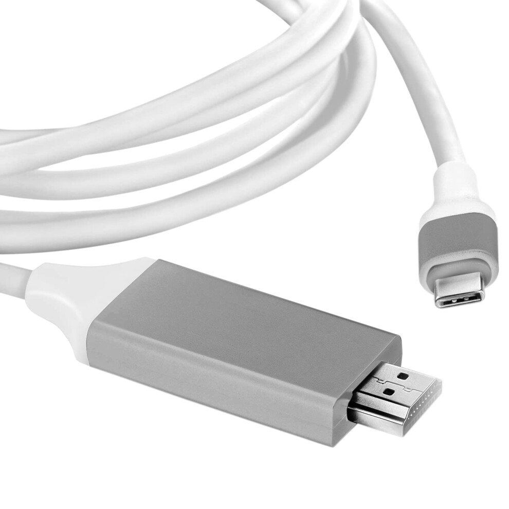 Usb C To Hdmi Cable 6Ft 4K@60Hz Ultra Hd Plugandplay Durable Braided Adapter For Laptop White 9073542775447