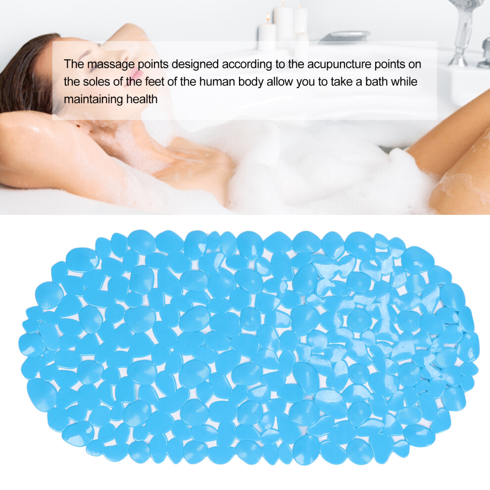 Oval PVC Shower Mat with Suction Cups