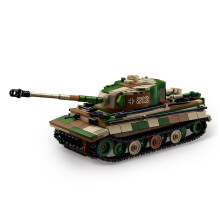 WW2 Tiger Tank Building Blocks 706 Piece Military Tank Model Kit with Soldiers and Rotating Turret