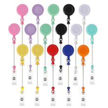 Beaded Badge Reel Strip Retractable DIY Badge Reel Kit Nurse ID Card Holder for Teacher Office Supplies DIY Beaded