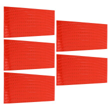 5pcs Reflective Bicycle Rim Stickers Orange 21cm High Temp Waterproof