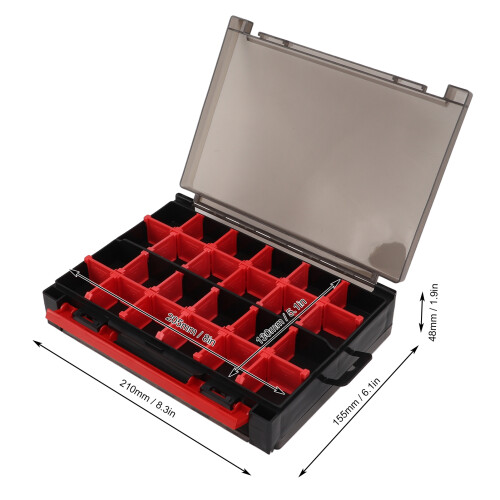 Multifunctional Shockproof Double Layer Lure Bait Box-Black, 205x130mm 2