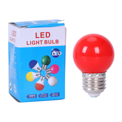 2X E27 3W 6 SMD LED  Saving Globe Bulb Light Lamp AC 110-240V, Red 1