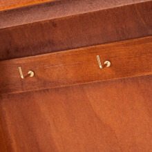 2X Vintage European Style Wooden Key Storage Cabinet Key Holder Box with Hanging Hooks Brown